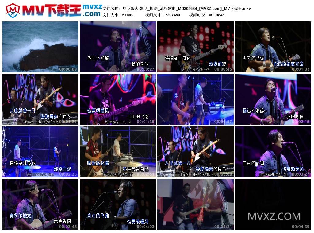 贝壳乐队-翅膀_国语_流行歌曲_MD304684